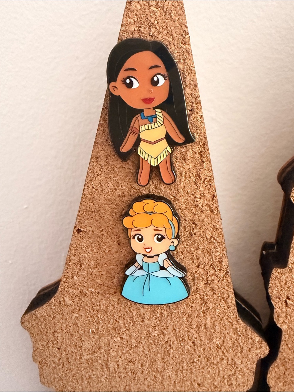 Disney Princess Enamel Pins — Cinderella and Pocahontas